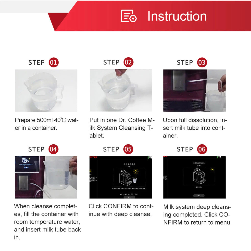 Milk System Cleaning Tablets (for Automatic Coffee Machines)